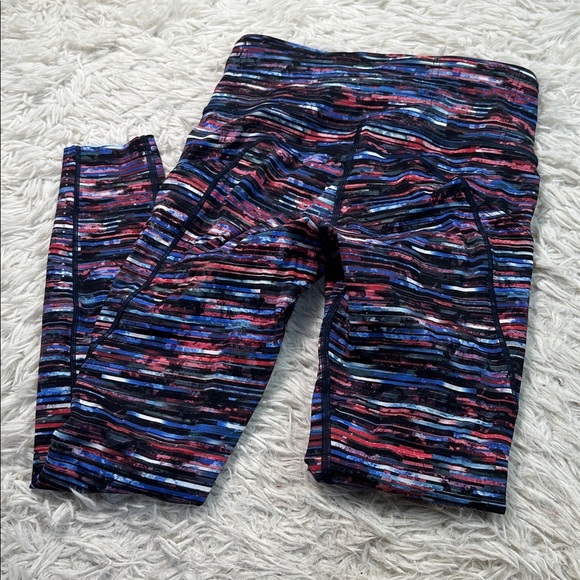 Lululemon Fast & Free 7/8 Tight II *Nulux 25" Hinshu Alpine White Multi - Picture 5 of 6